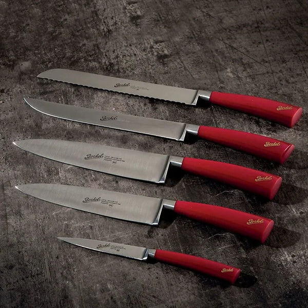Messerset im Rugby-Lederblock, 5-teilig - Berkel Elegance Red