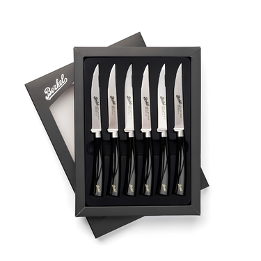 Elegantes 6-teiliges Messerset - Schwarz