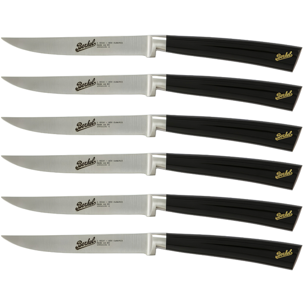 Elegantes 6-teiliges Messerset - Schwarz