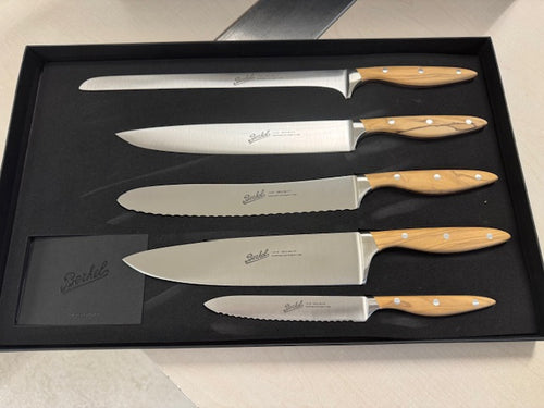 Essentium Olijfhout Chef messen set