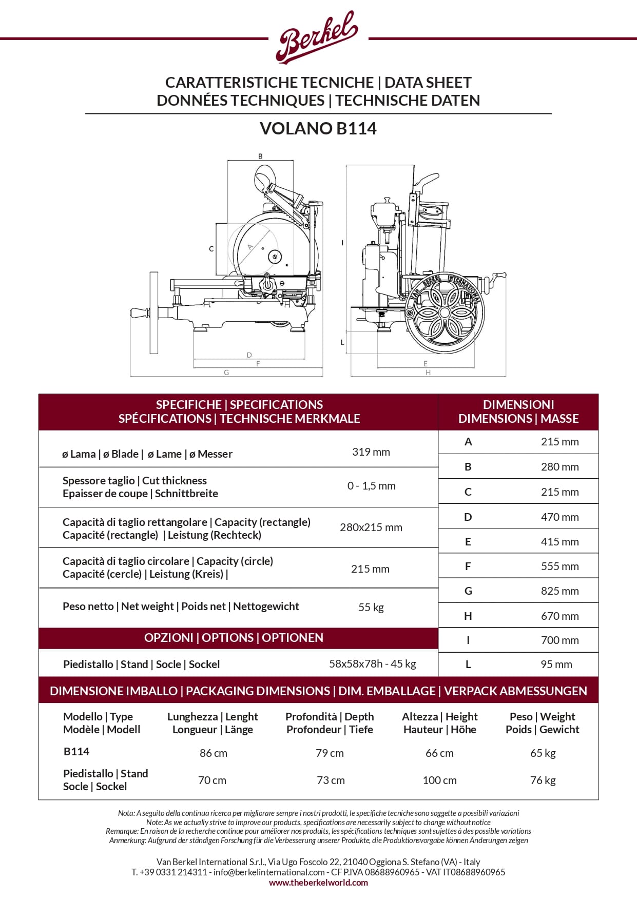 Volano Ridge Line Volano B114 Berkel: Langlebiges und elegantes Design für die Küche